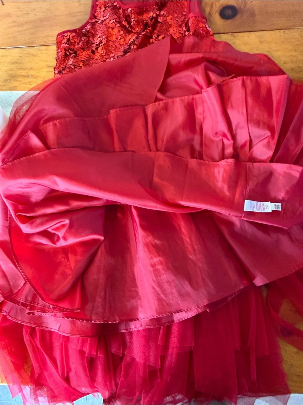 Justice Red Sequin & Tulle Party Dress for Girls